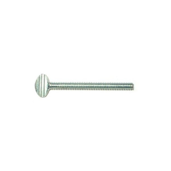 Midwest Fastener Thumb Screw, #10-24 Thread Size, Spade, Zinc Plated Steel, 2 in Lg, 5 PK 60506 - main